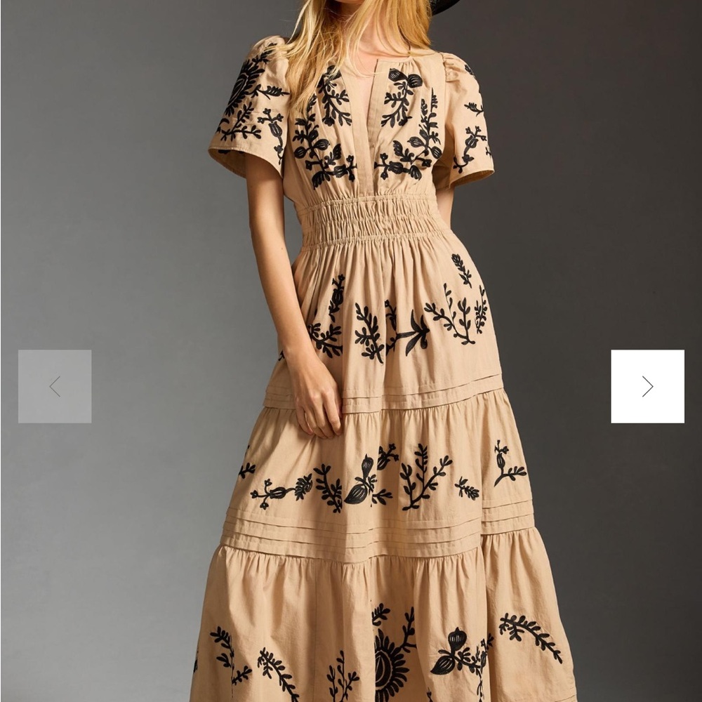 NWT Anthropologie Somerset Maxi Dress - Embroidered Edition - size XS